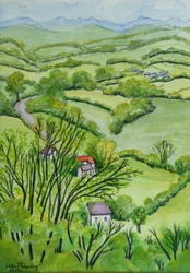 Blick vom Mount Gargan, Limousin, Frankreich 2010